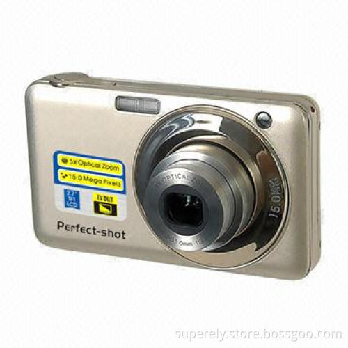 15.0MP Digital Camera with 2.7-inch Screen, 5x Optical/Digital Zoom and Multi-Colors